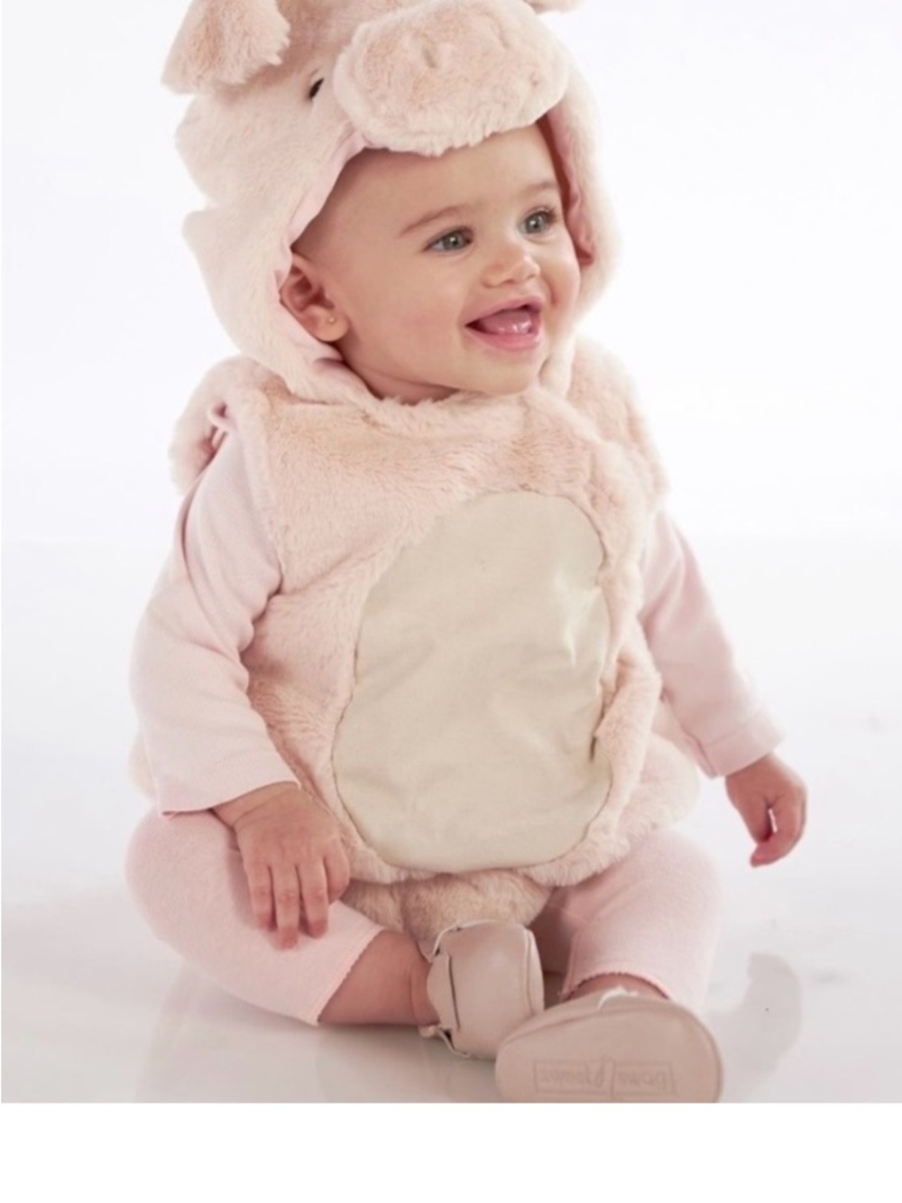 Pottery Barn Pink Plush Pig Baby Costume Size 6-12 Months